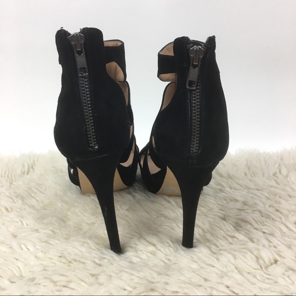 Steve Madden spycee cage sandal heel suede black - Picture 4 of 5